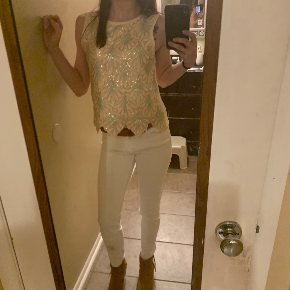 White denham pants